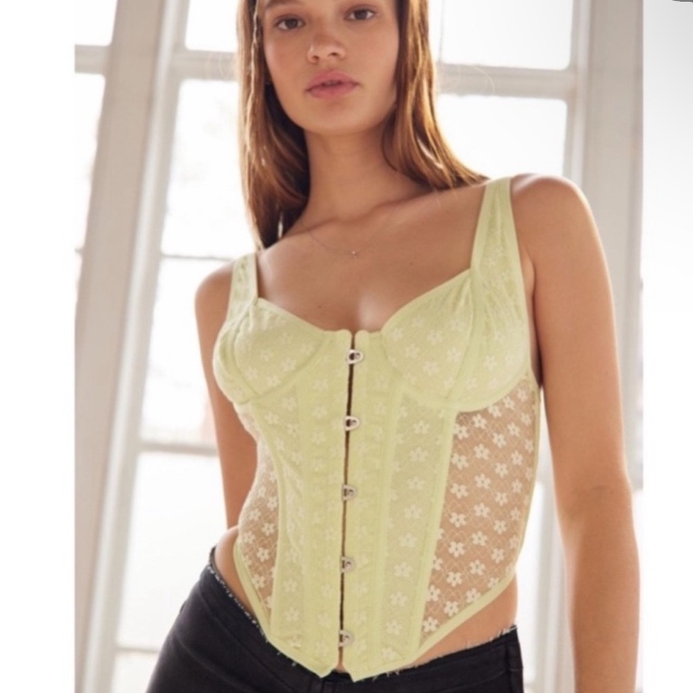 Urban Green Flower Corset